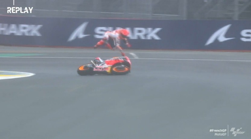 MotoGP Prancis: Marquez Dua Kali Jatuh, Ternyata Ini Penyebabnya