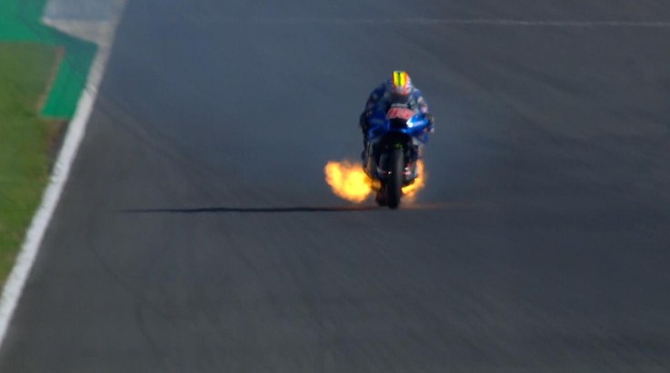 MotoGP Jepang: Suzuki Jelaskan Penyebab Kebakaran Motor Rider Pengganti Mir