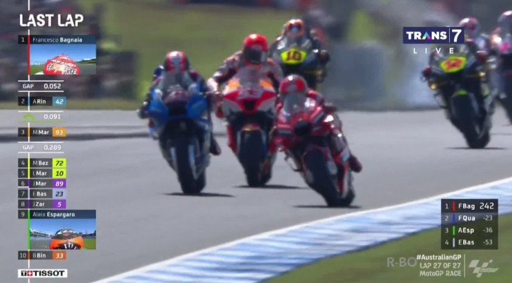 MotoGP Australia: Rins Ungkap Rahasia Bekuk Marquez-Bagnaia