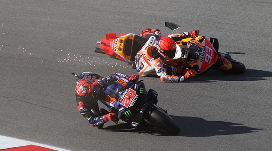 MotoGP Portugal: Motor Belum Kencang, Marquez Hanya Bisa Manfaatkan Slipstream Lawan