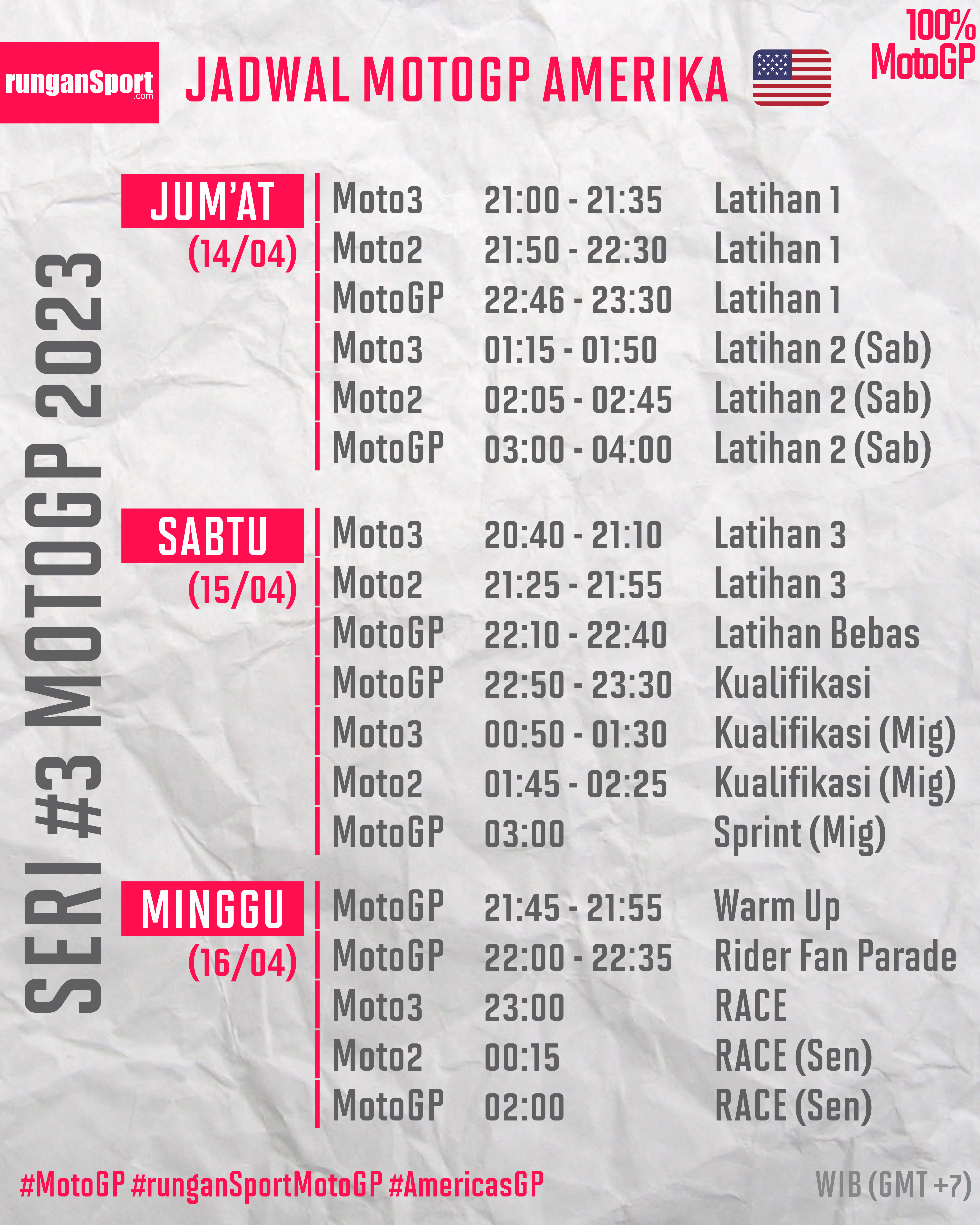 Jadwal Race MotoGP Amerika Serikat 2023 – NontonMotoGP 9 Jadwal Race MotoGP Amerika Serikat 2023