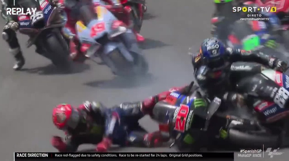 Quartararo Jelaskan Penyebab Kecelakaan dan Tabrak Oliveira – NontonMotoGP 6 MotoGP Spanyol: Quartararo Jelaskan Penyebab Kecelakaan dan Tabrak Oliveira