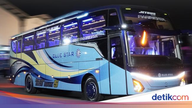 blue star rilis bus baru pakai bodi adiputro dan sasis mercedes benz 169